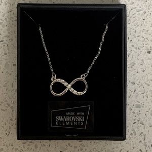 Silver Infiniti Necklace with Swarovski Elements